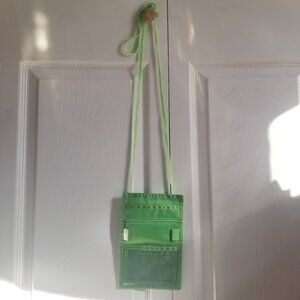 Belle Hop ID Holder Wallet Lanyard Lime Green Badge Card Holder Adjustable